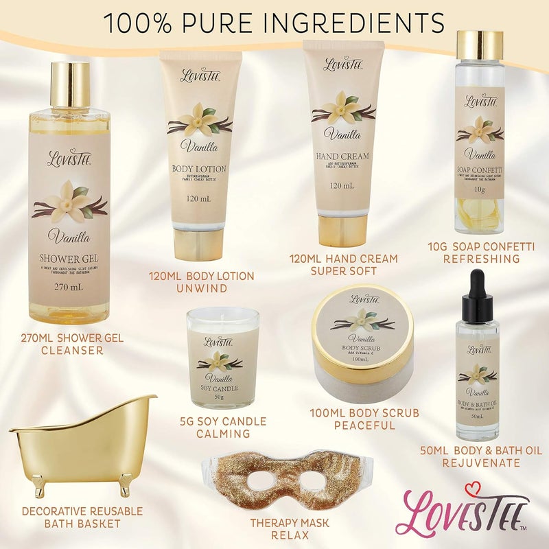LOVESTEE Vanilla Bath & Body Spa Gift Set - Image 2